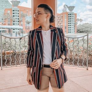 Vertical Striped Blazer